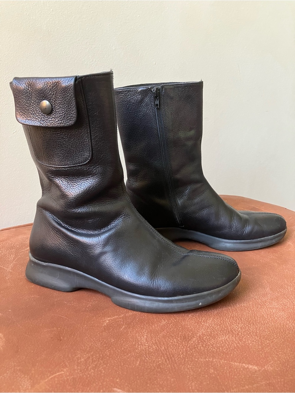 J. Crew | Soft Leather Mid Calf Ankle Boots